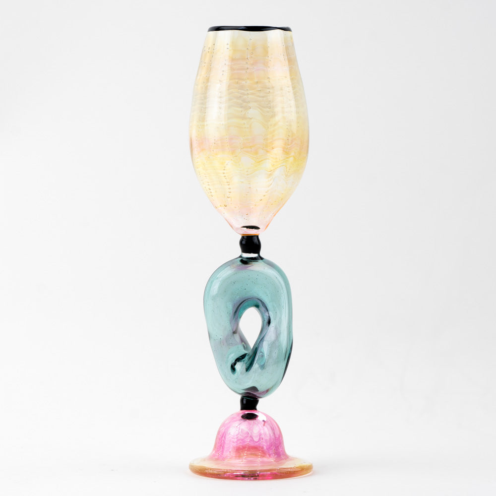 Feathered Fortune Goblet heady RASP Glass