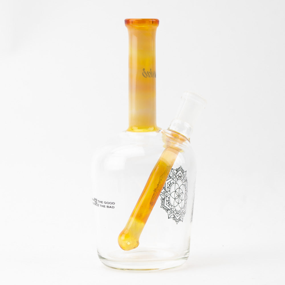 Lemon Baked Medium Henny Bottle Water Pipe @idabglass iDab