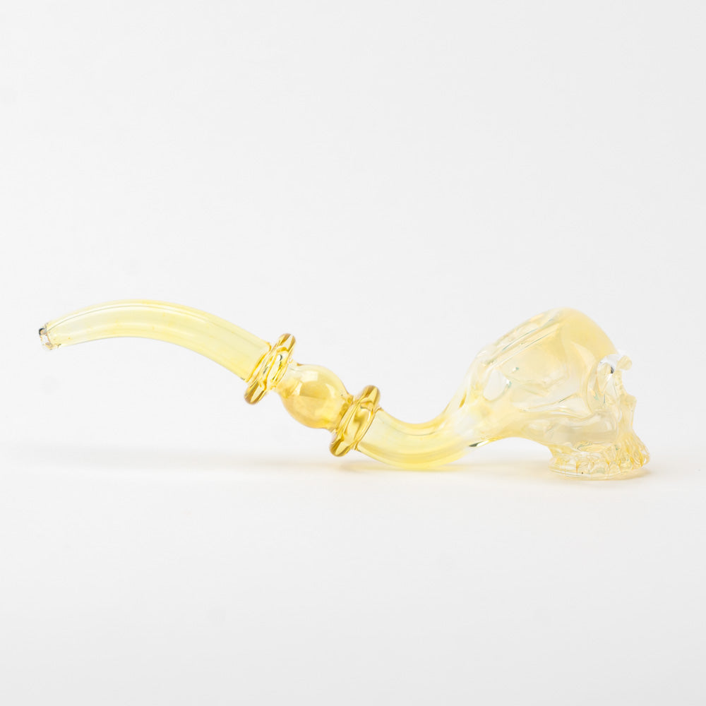 Fuming Skull Sherlock Dry Pipe Home Blown Glass