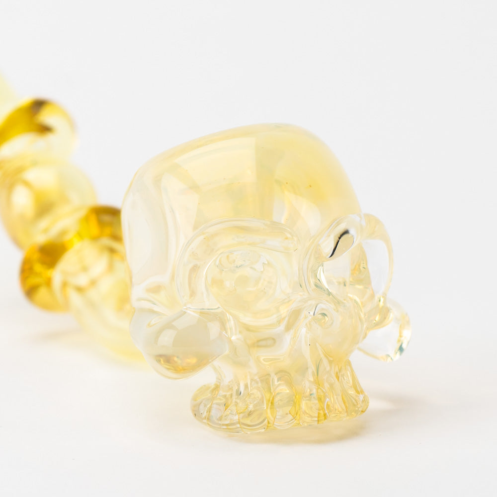 Fuming Skull Sherlock Dry Pipe Home Blown Glass