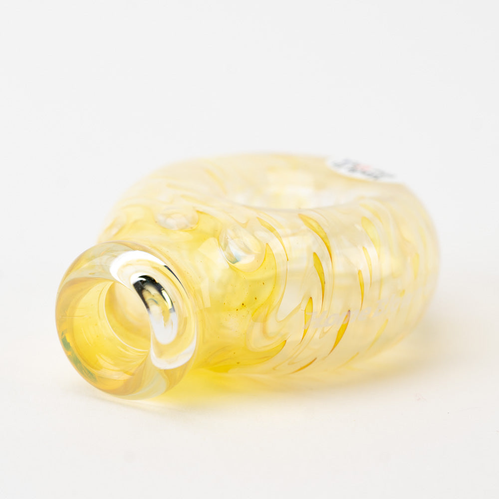 Fume Feathered Donut Joint Holder Home Blown Glass