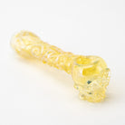 Silver Fuming Skull Dry Pipe Home Blown Glass