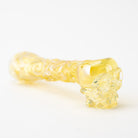 Silver Fuming Skull Dry Pipe Home Blown Glass