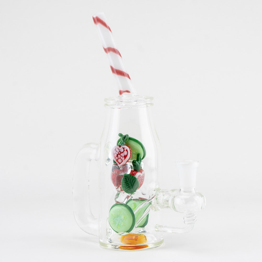 Water Pipe - Icy Strawberry Cucumber Detox Empire Glassworks