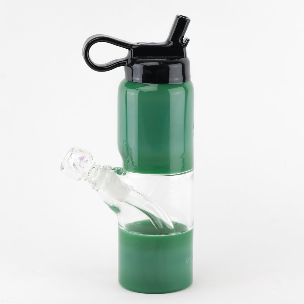 Forest Green Water Bottle Water Pipe Empire Glassworks