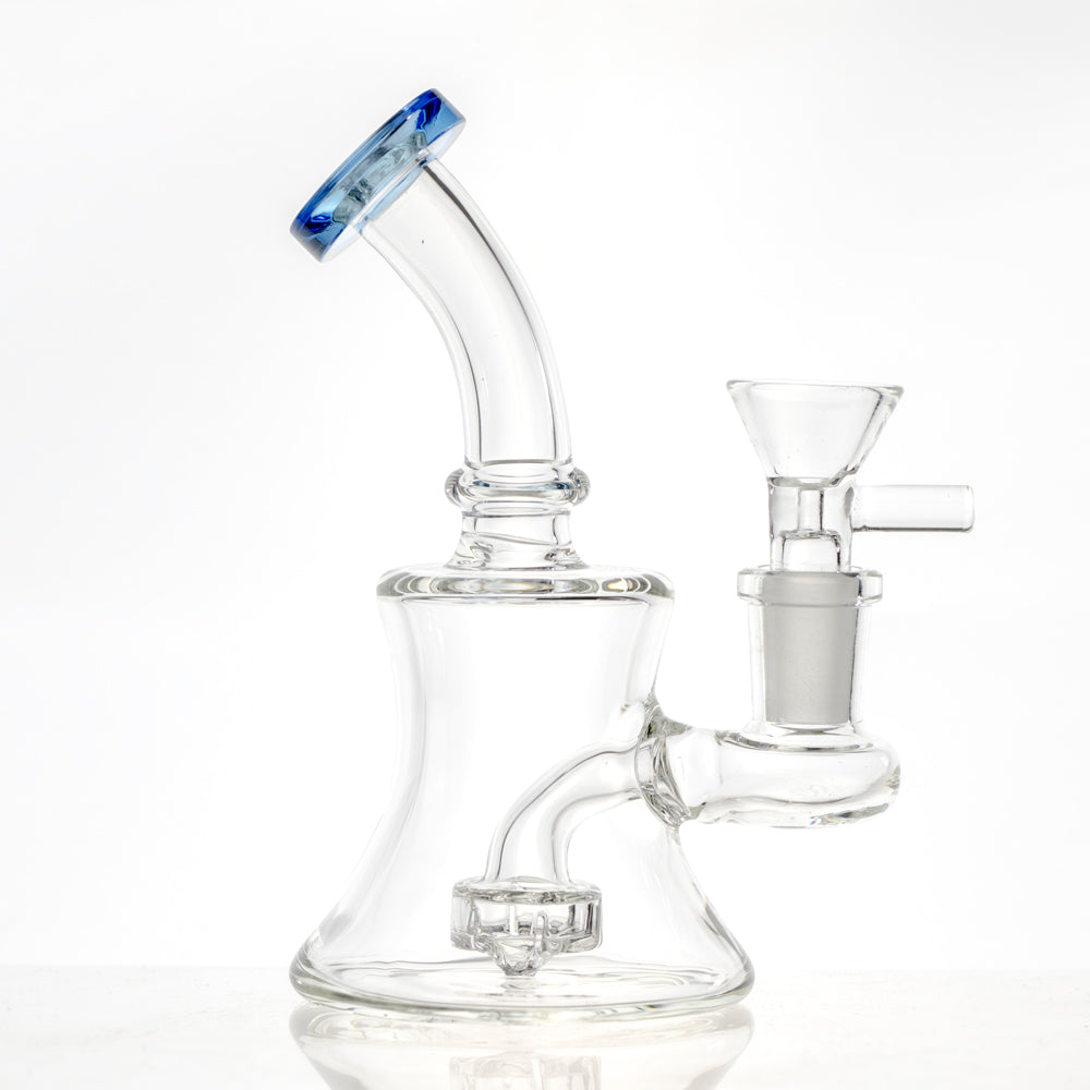 Hourglass Mini Water Pipe - Blue Empire Glassworks