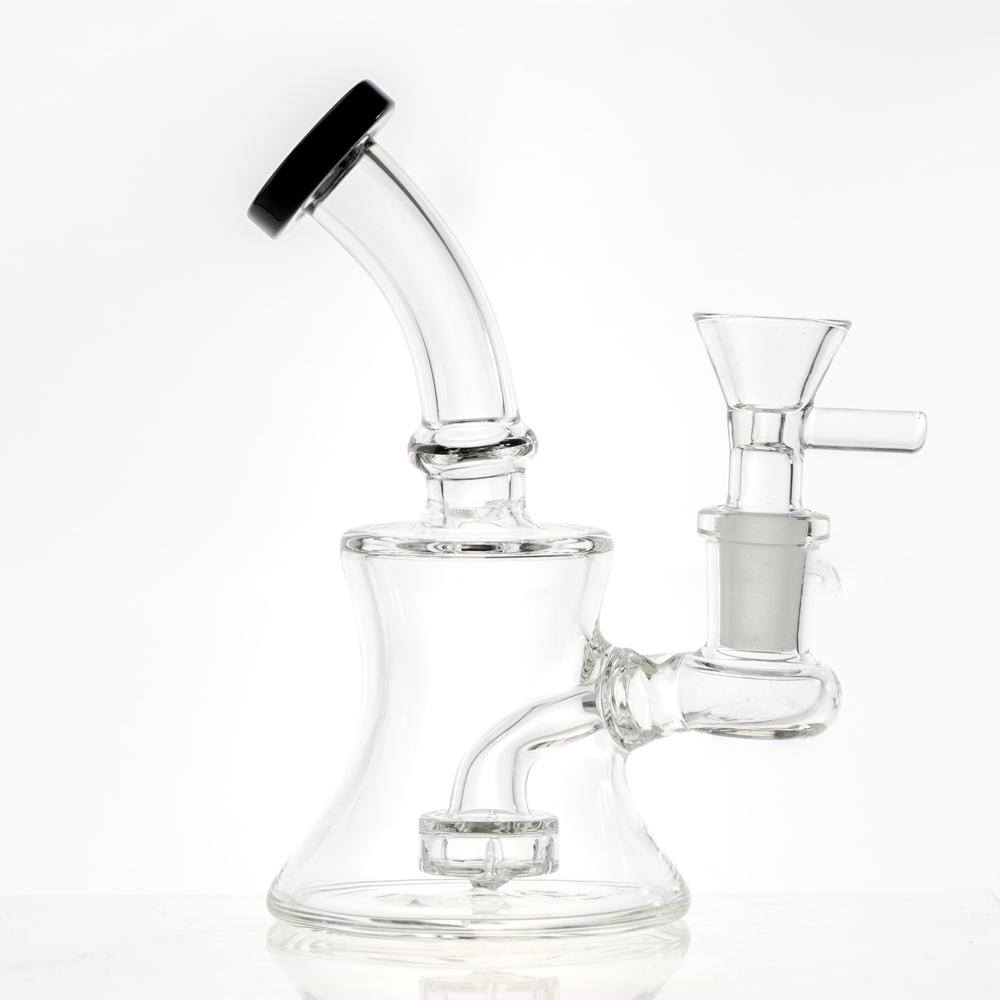 Black Hourglass Mini Water Pipe Empire Glassworks