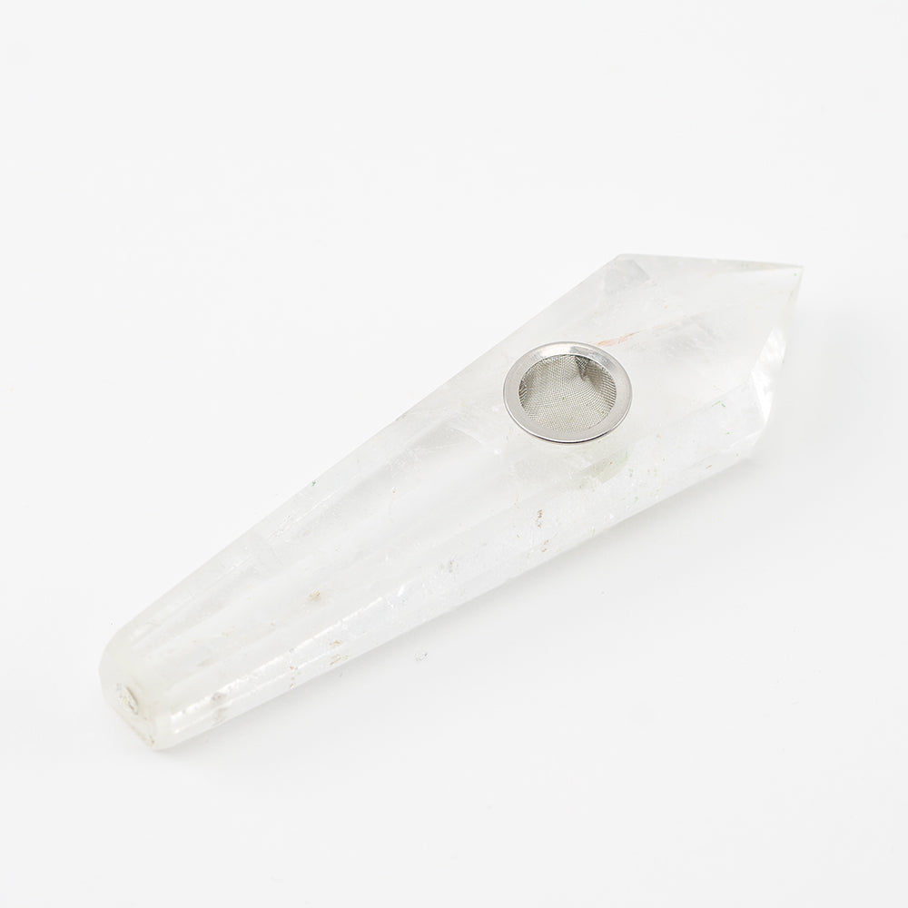 Clear Quartz - Gemstone Crystal Dry Pipes