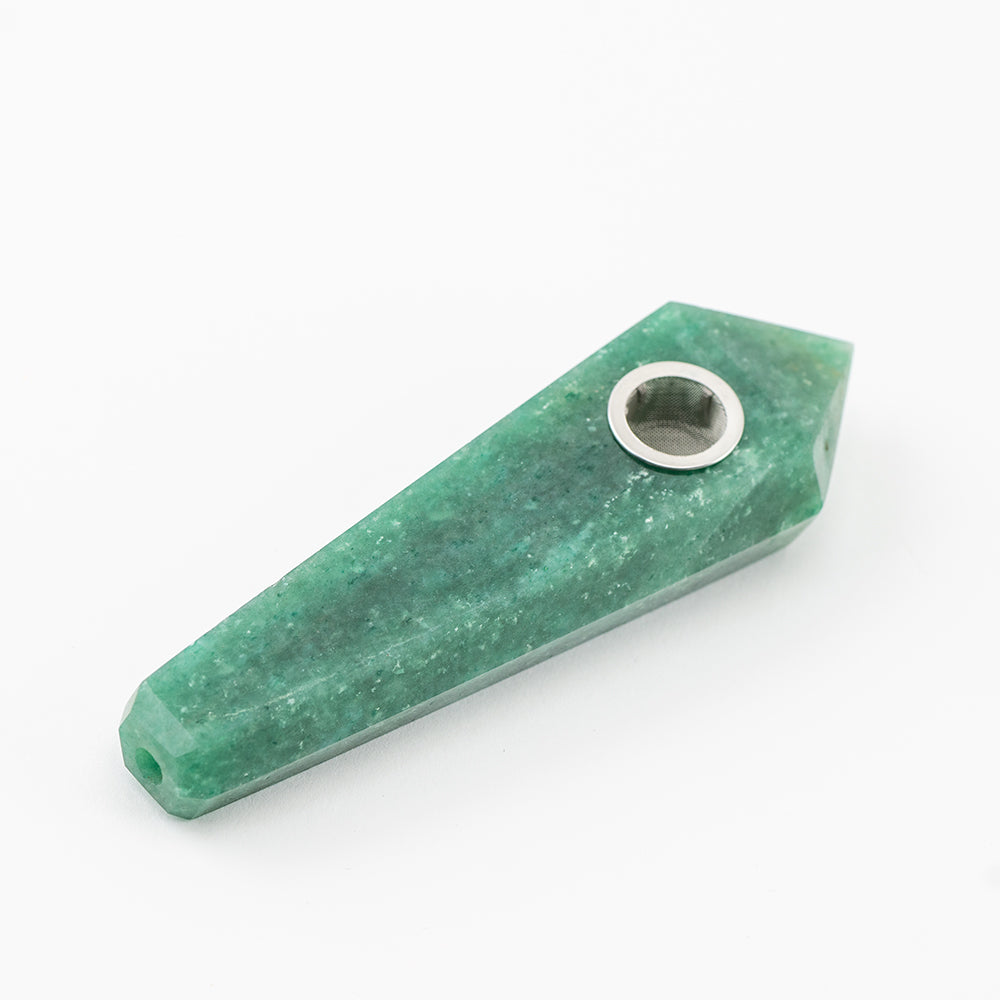 Green Aventurine - Gemstone Crystal Dry Pipes
