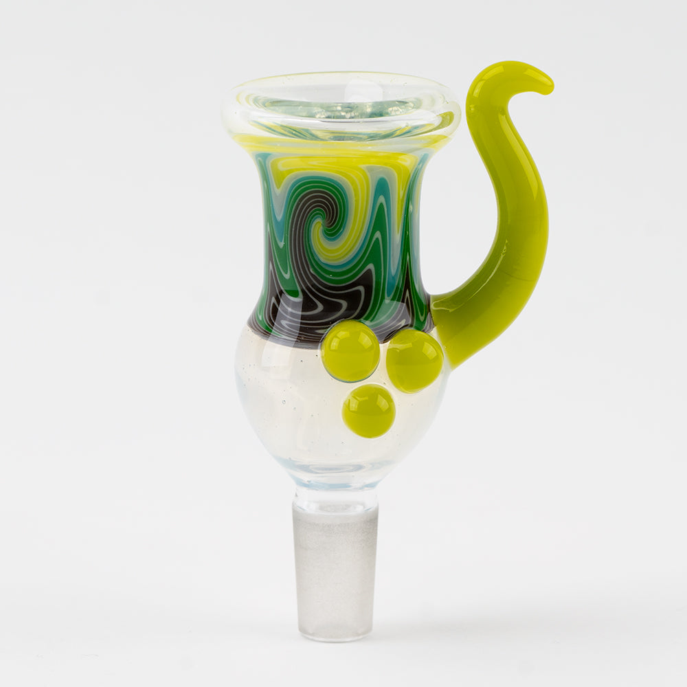 Atomic Green Wigwag Bowl Piece Smply Glassworks @smplyglassworks