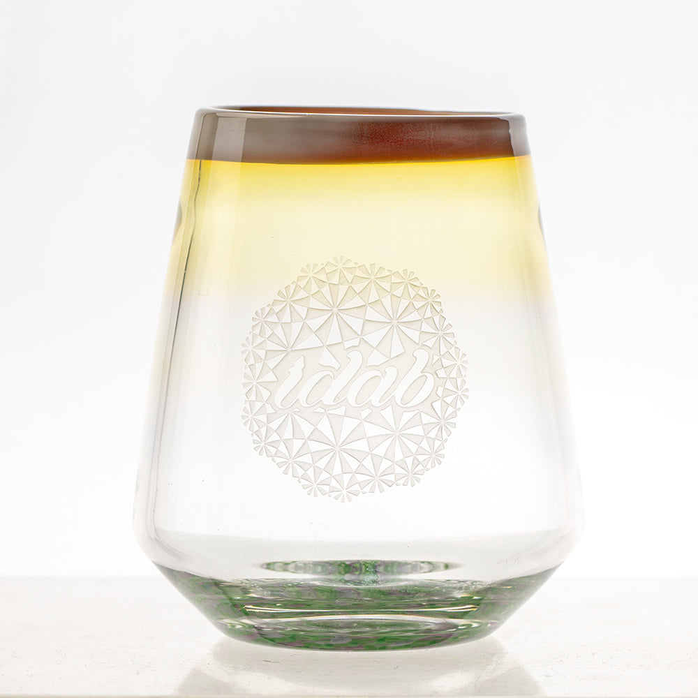 Stemless Garden Wine Glass iDab @idabglass