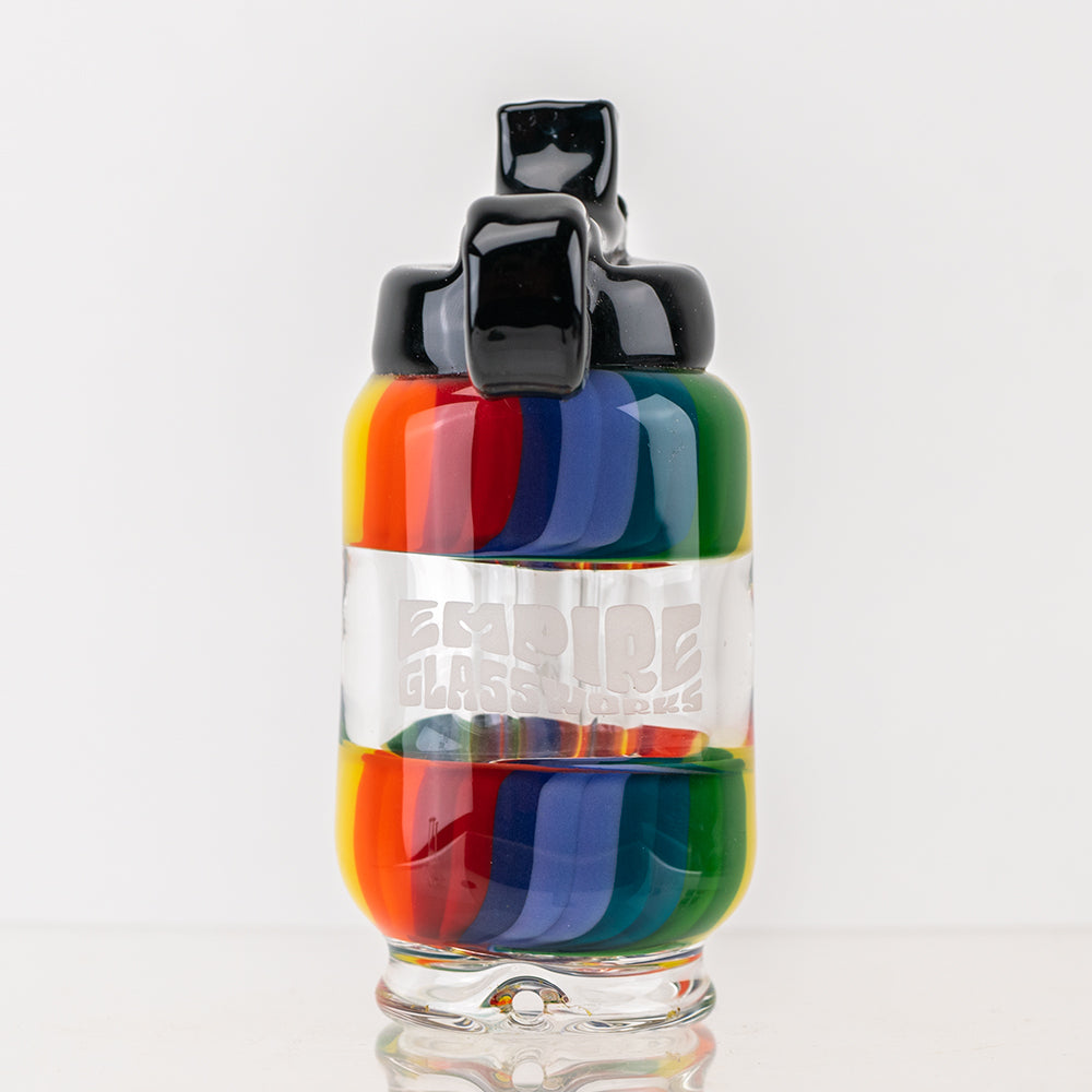 Rainbow Water Bottle Puffco Peak Glass Attachment Empire Glassworks