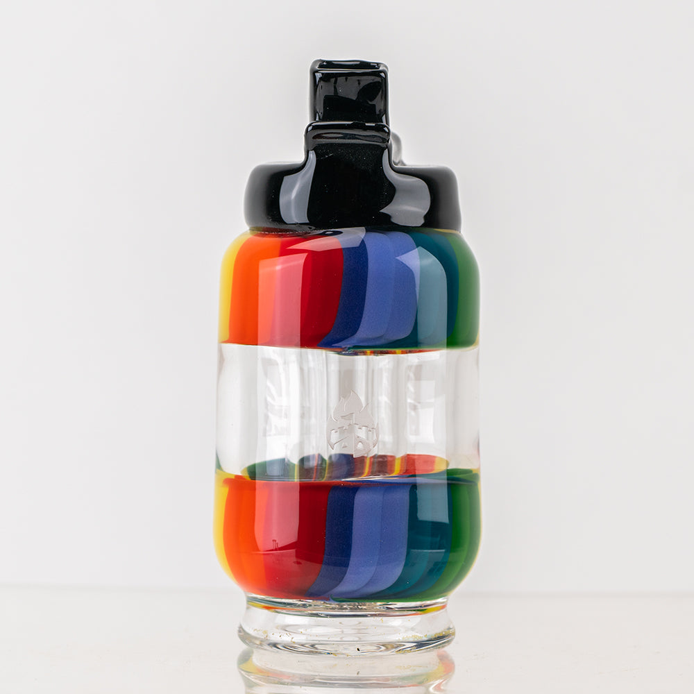 Rainbow Water Bottle Puffco Peak Glass Attachment Empire Glassworks