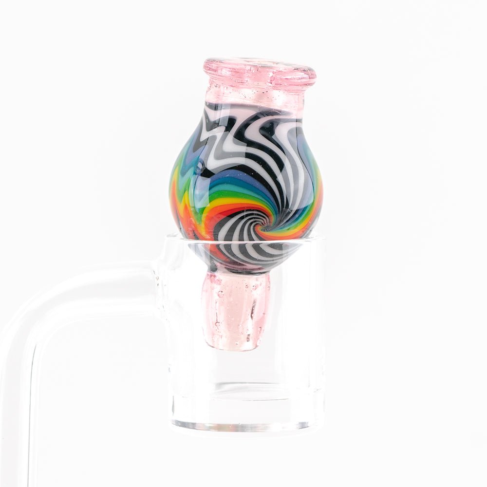 E.C. Glassworks PeeWee Rainbow Jailhouse Bubble Cap - Empire Smokes