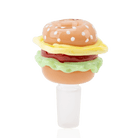 Empire Glassworks Burger Bowl Piece with layered cheeseburger glass design