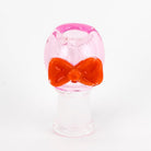 Empire Glassworks Conversion Bow Tie Bowl Piece with pink glass and orange bow detail