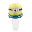 Empire Glassworks One Eyed Monster Bowl Piece with yellow glass body and single eye detail