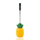 Empire Glassworks Pineapple Dabber with yellow glass pineapple base and metal working end