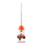 Empire Glassworks Space Cruiser Dabber with red and white rocket ship glass handle