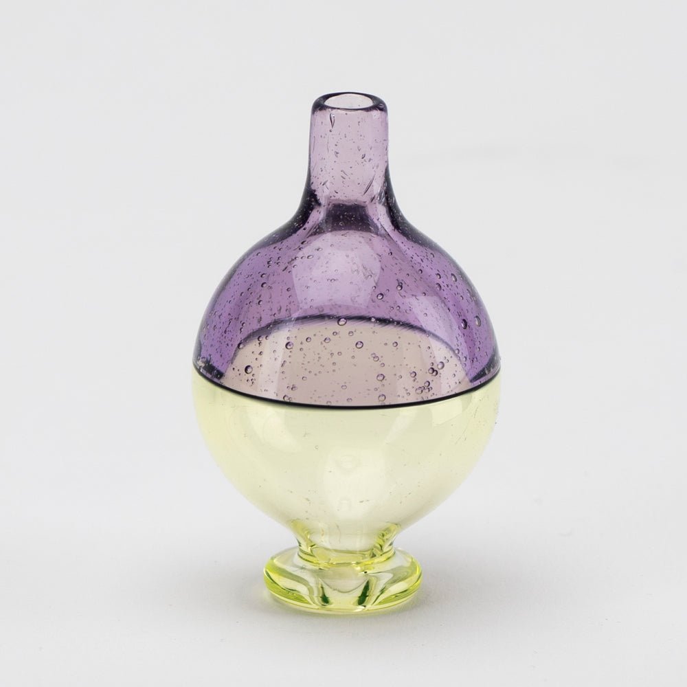 Happy Time Glass UV Purple Bubble Cap - Empire Smokes