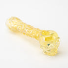 Silver Fuming Skull Dry Pipe Home Blown Glass