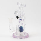 Hubbard Glass Amethyst Opal Wig Wag Water Pipe - Empire Smokes